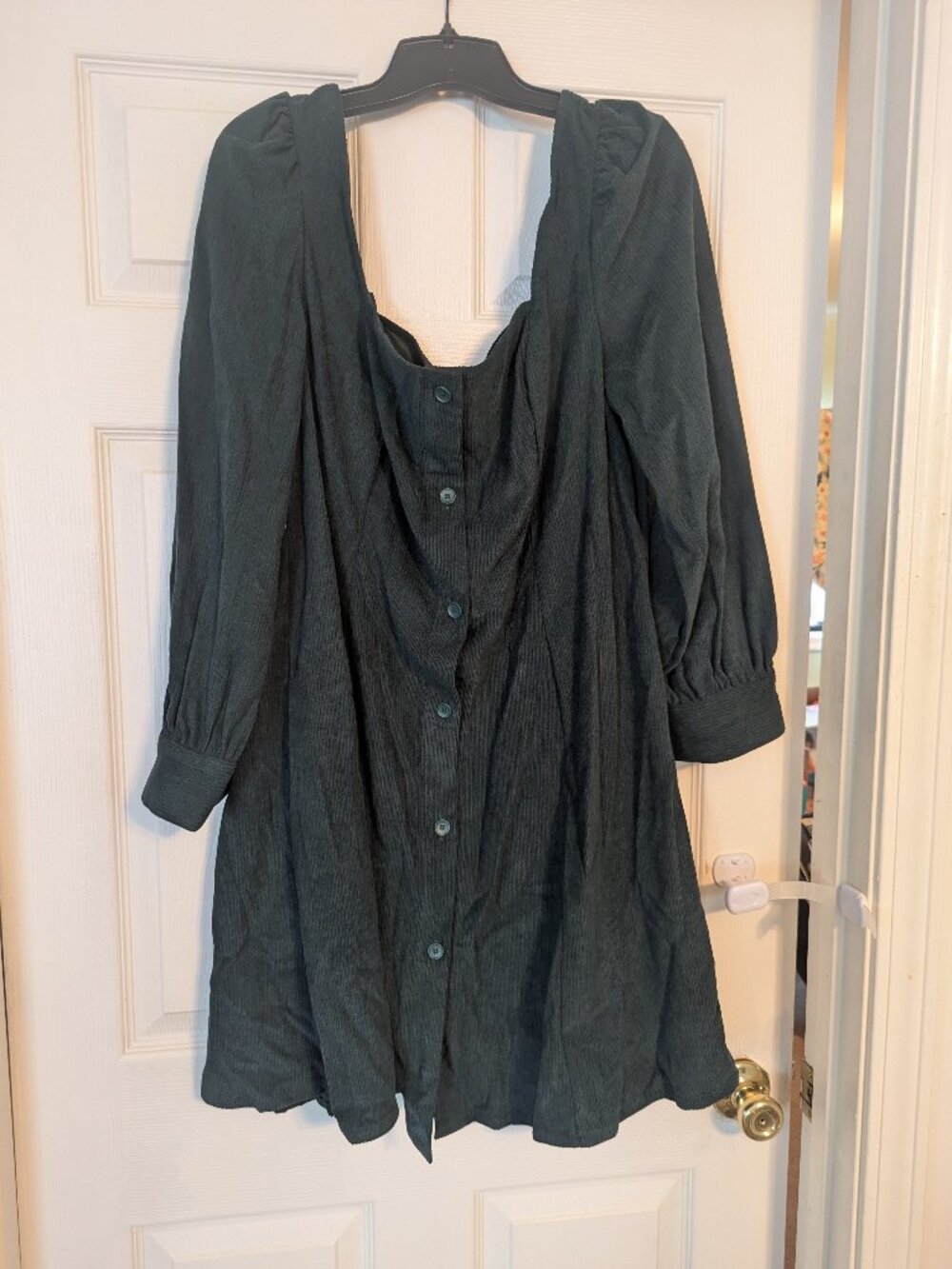 Corduroy Button-Up Dress